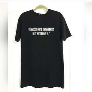 Zara Black Graphic T-Shirt Success Quote